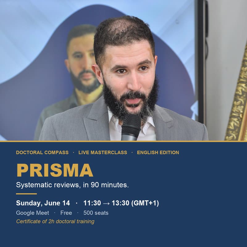 Cover Image for Systematic Reviews with PRISMA โ Live Masterclass