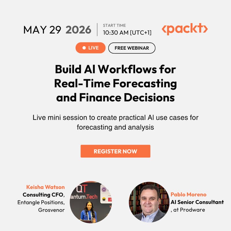 Cover Image for 🚀 Build AI Workflows for Real-Time Forecasting and Finance Decisions [FREE WEBINAR]