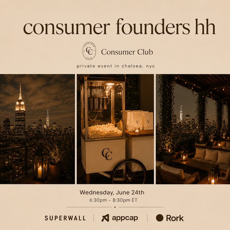 Cover Image for Consumer Founders Happy Hour - Hosted by Consumer Club