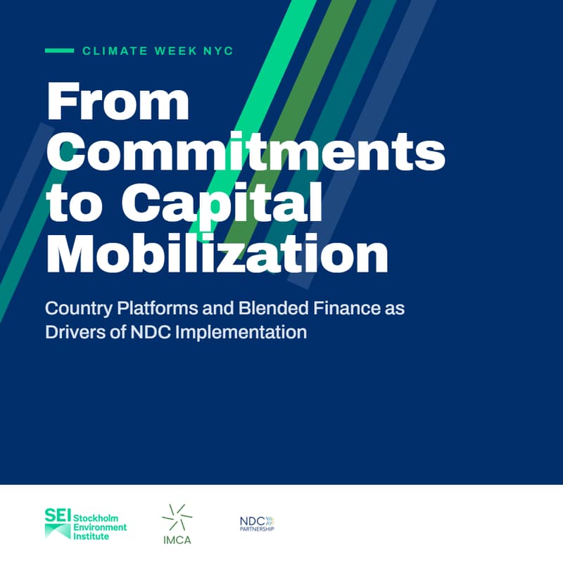 Cover Image for From Commitments to Capital mobilization: Country Platforms and Blended Finance as Drivers of NDC Implementation