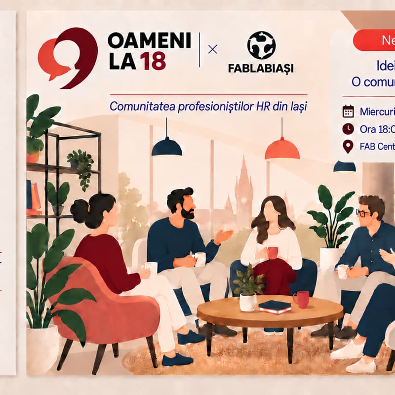 Cover Image for OAMENI LA 18 | A doua întâlnire a comunității profesioniștilor HR din Iași