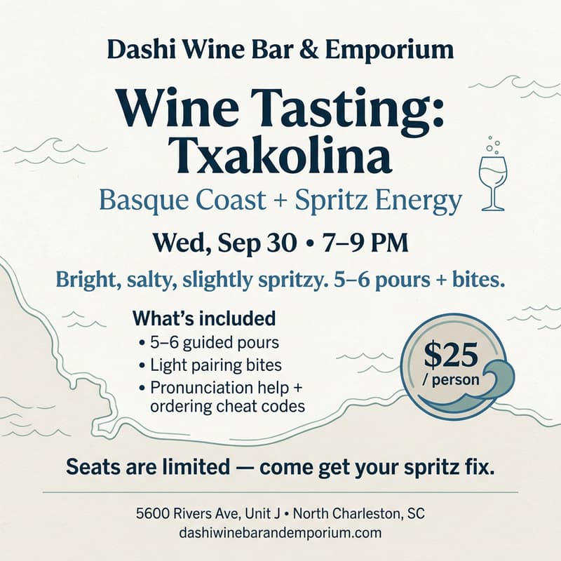 Cover Image for Wine Tasting: Txakolina (Basque Coast + Spritz Energy)