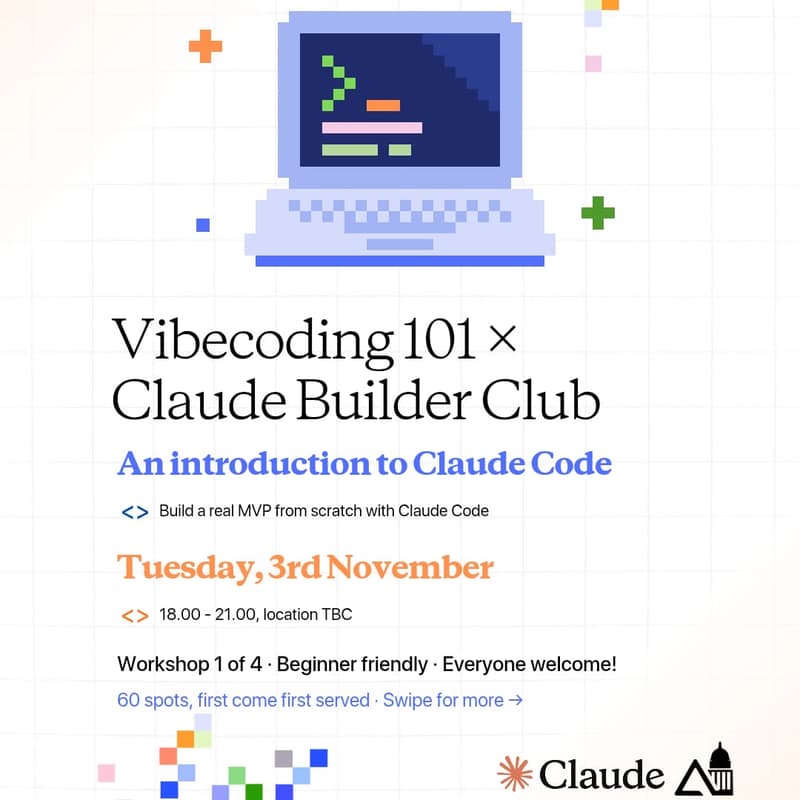 Introduction To Chelsea Vibecoding 101: an Introduction to Claude Code · Luma