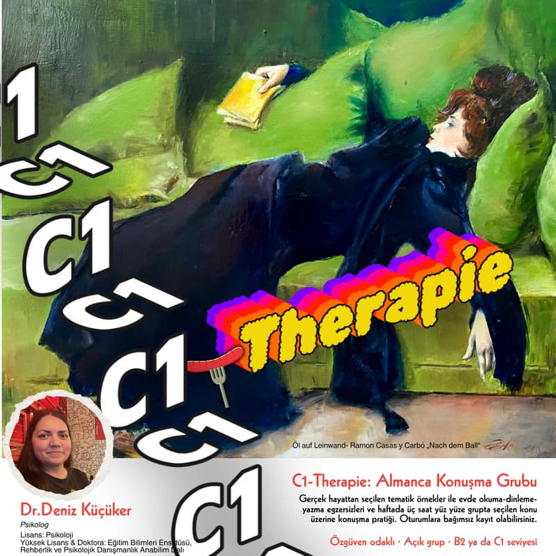 Cover Image for C1-Therapie: Almanca Konuşma Grubu (Perşembe)