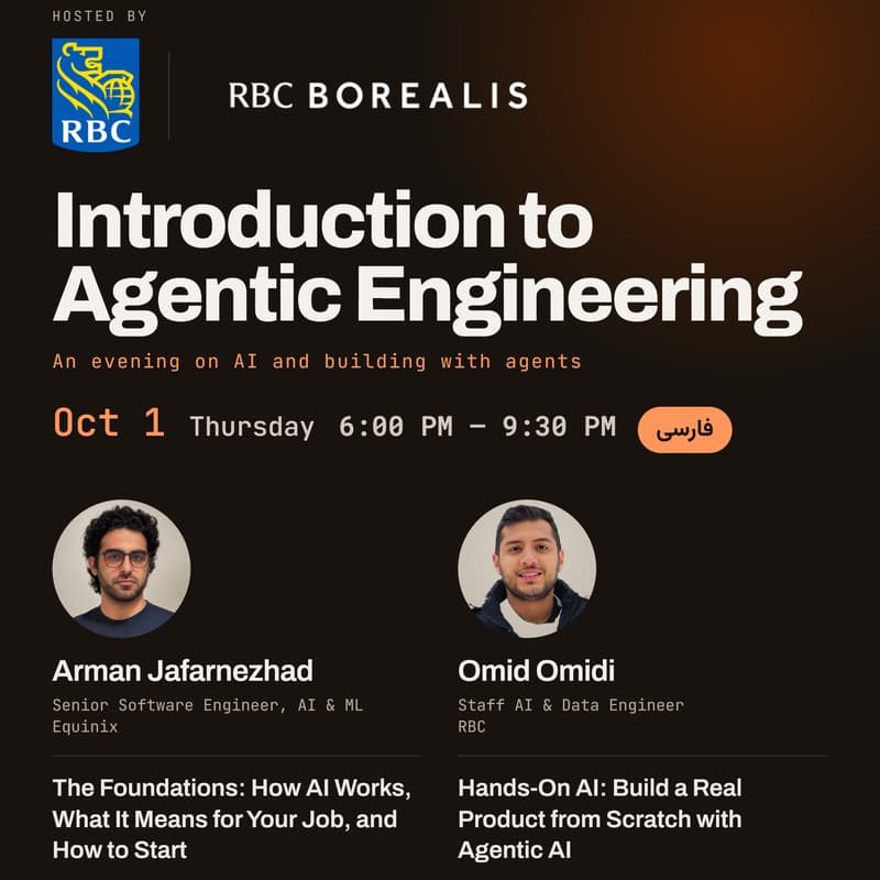 Cover Image for Introduction to Agentic Engineering (Farsi) Hosted by RBC Borealis