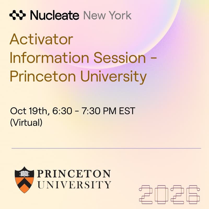 Cover Image for Nucleate NY Activator Virtual Info Session - Princeton