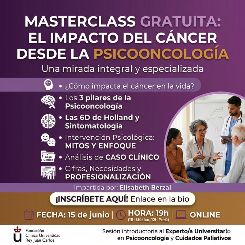 Cover Image for Masterclass Gratuita: El impacto del cáncer desde la Psicooncología