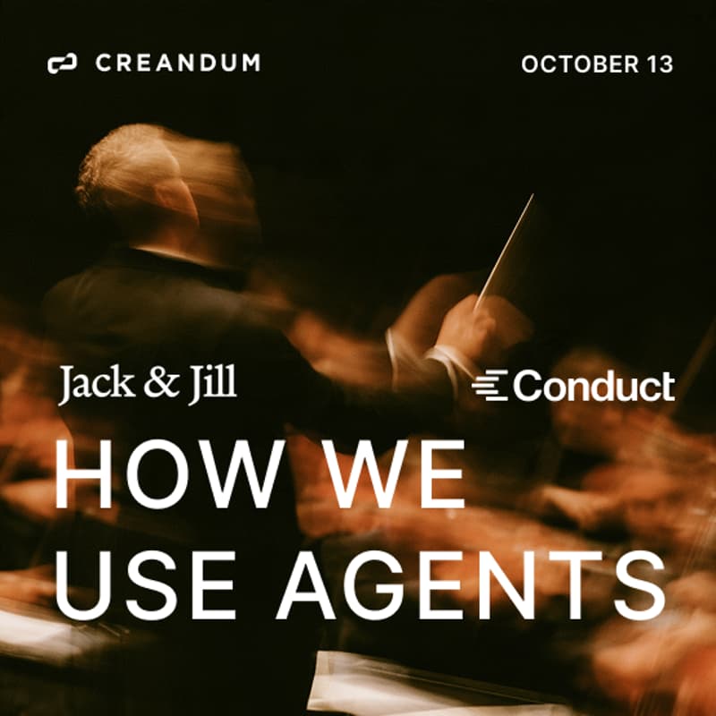 Cover Image for How We Use Agents: Engineering Drinks with Conduct x Jack & Jill x Creandum