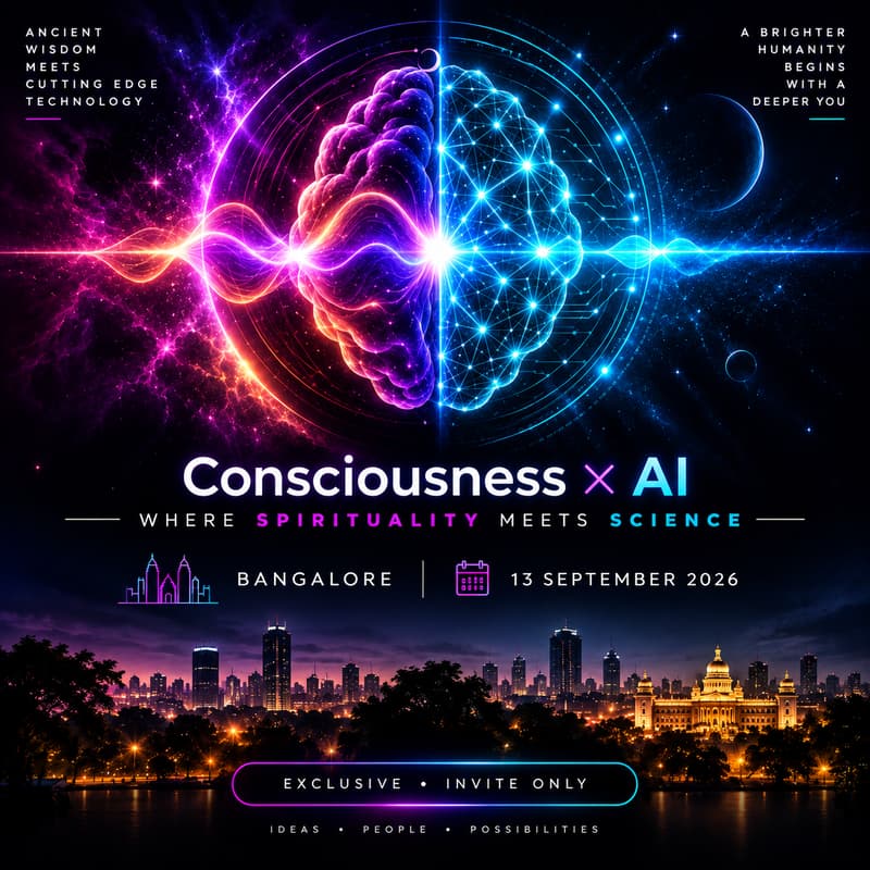 Cover Image for CONSCIOUSNESS × AI | Where Spirituality Meets Science [Bangalore ]