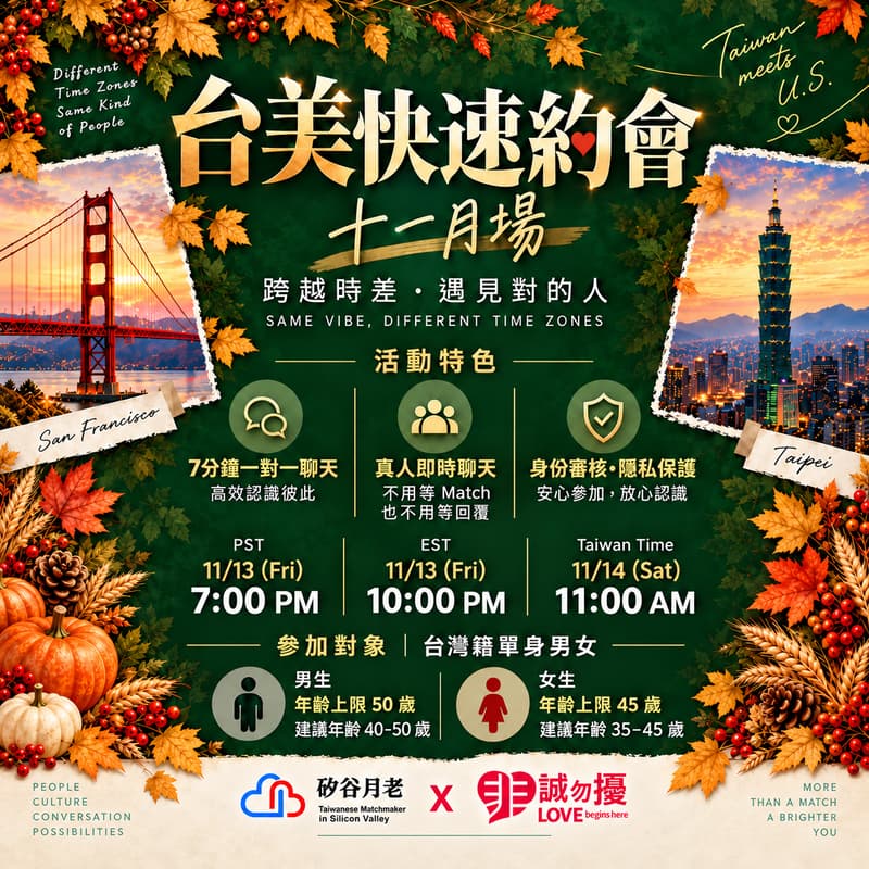 Cover Image for 台美快速約會 11 月場