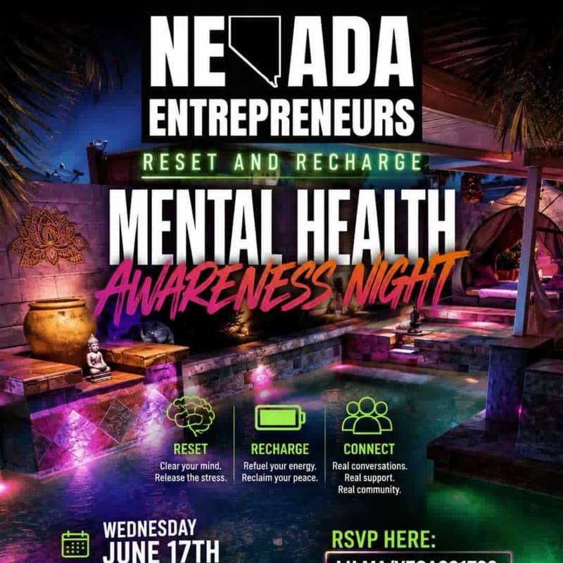 Cover Image for VEGAS RESET AND RECHARGE SOCIAL: MENTAL HEALTH AWARENESS NIGHT