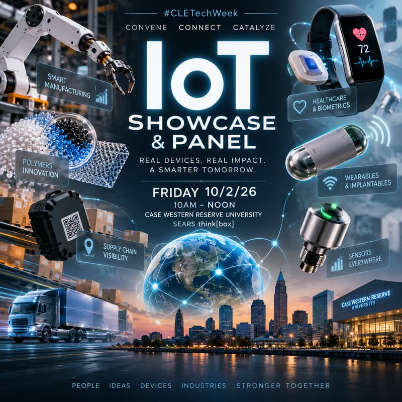 Cover Image for #IoTinOhio Gadget Showcase + CWRU Sears think[box] Tour | #CLETechWeek26