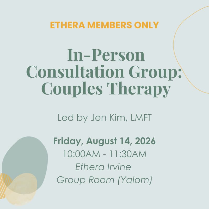 Cover Image for In-Person Consultation Group: Couples Therapy