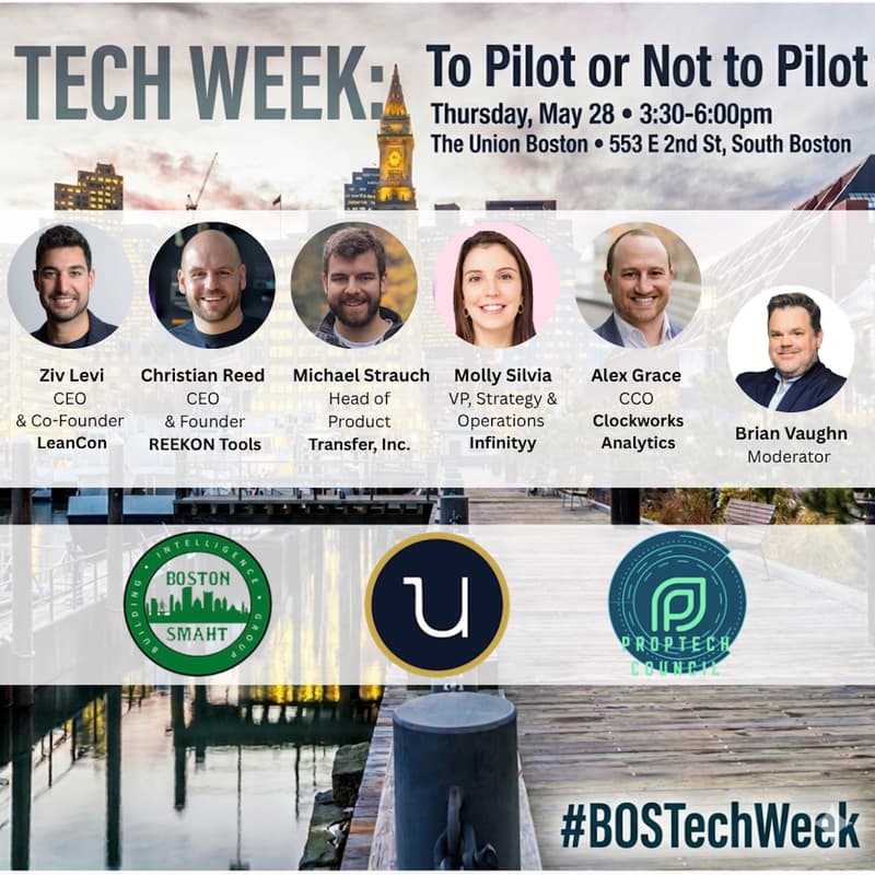 Cover Image for Boston Smaht & Proptech Council @The Union: Piloting PropTech - #BosTechWeek