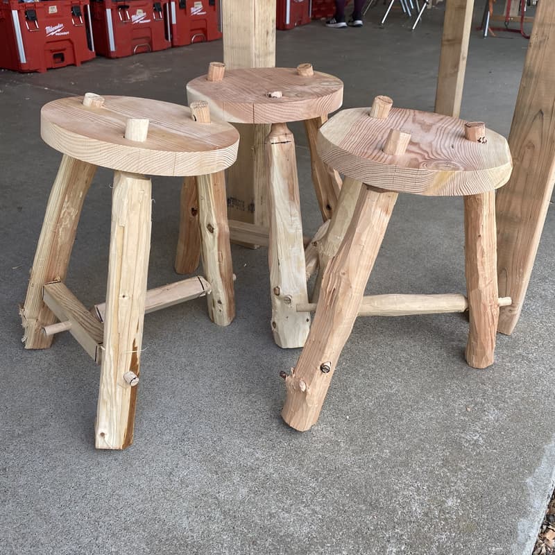 Cover Image for Build a Three-Legged Stool w/Piper and Cai