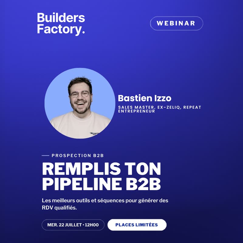 Cover Image for Remplis ton pipeline B2B by Bastien Izzo (Nodale, ex-Zeliq)