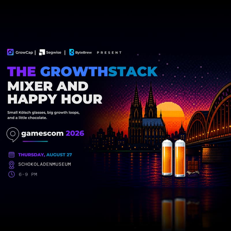 Cover Image for The GrowthStack Mixer and Happy Hour w/ GrowCap, Segwise & ByteBrew