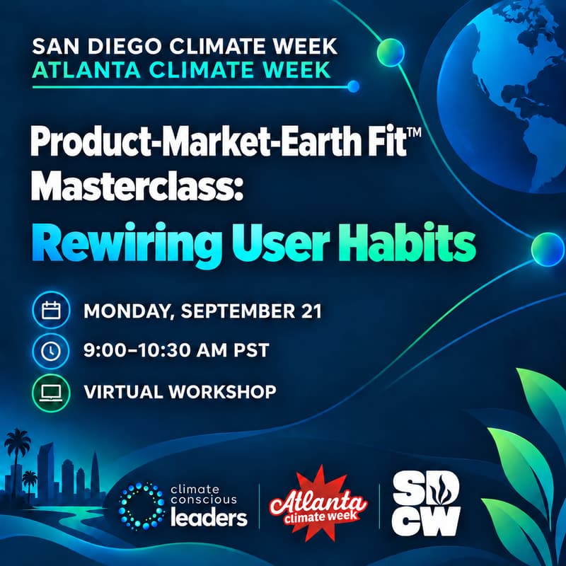 Cover Image for PRODUCT-MARKET-EARTH FIT Masterclass: Rewiring User Habits (Virtual session)