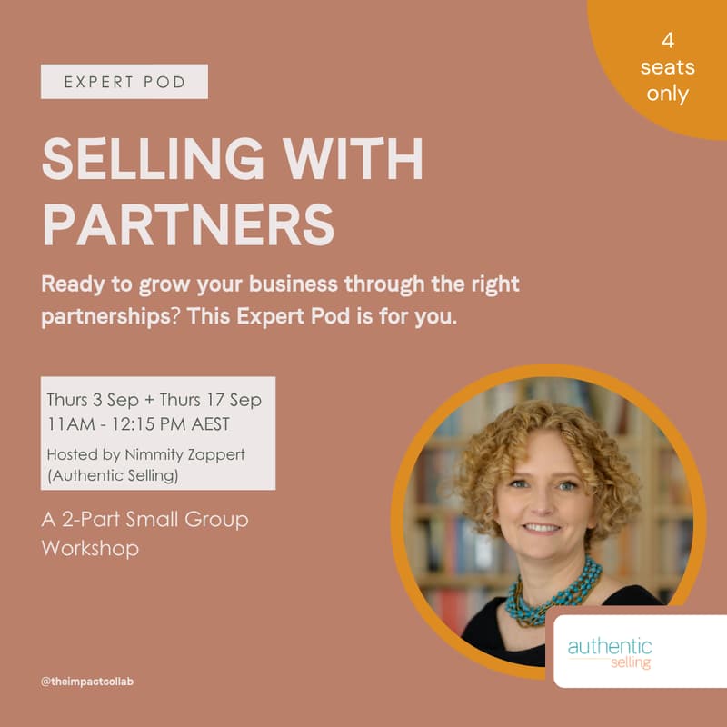 Cover Image for Selling with Partners Expert Pod — with Nimmity Zappert from Authentic Selling