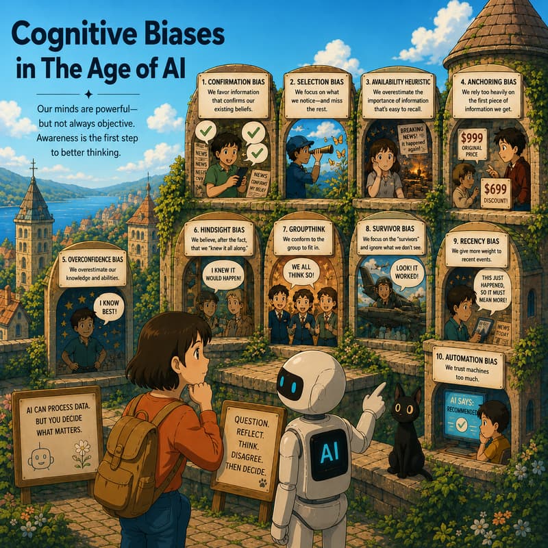 Cover Image for Cognitive Biases in The Age of AI - Kai Cheng