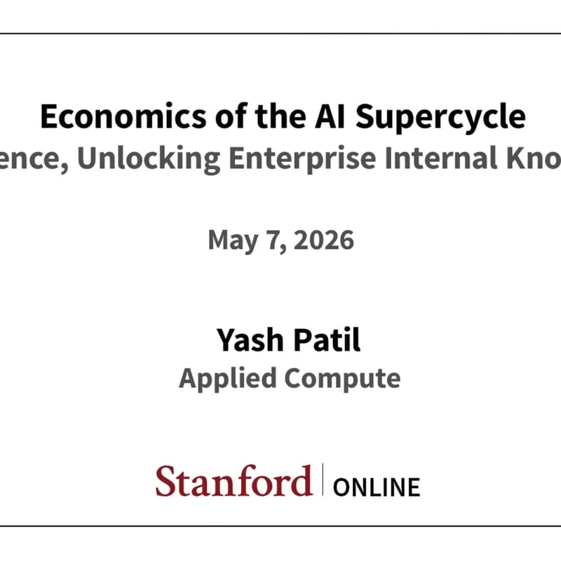 Cover Image for Обсуждение лекции Class #6 | MS&E435: Economics of the AI Supercycle Stanford