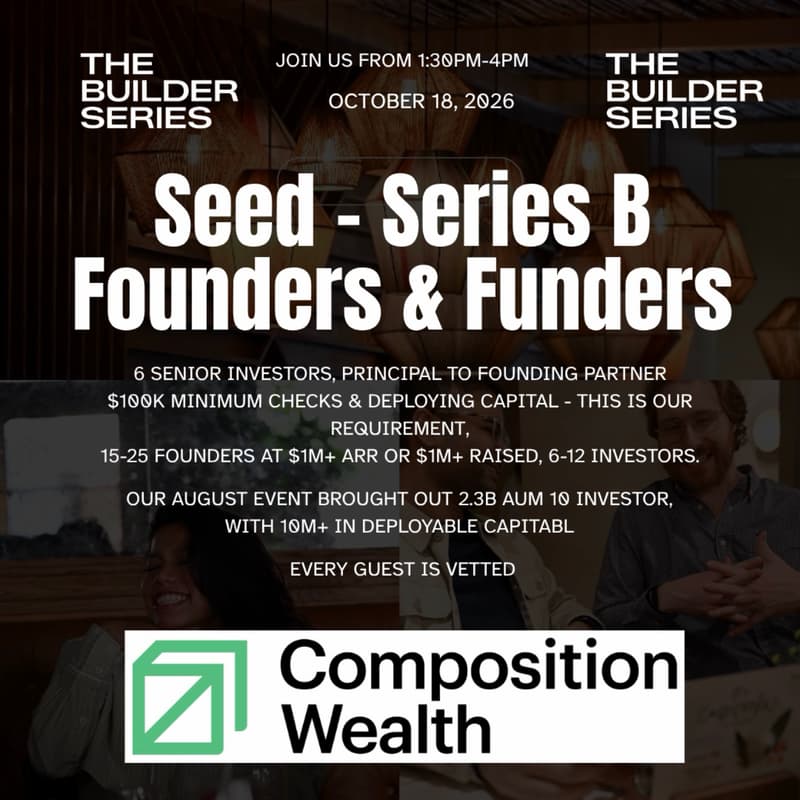 Cover Image for The Deployment Room: 6 Active Funds, Funding Founders (Seed to Series B) - November 15th