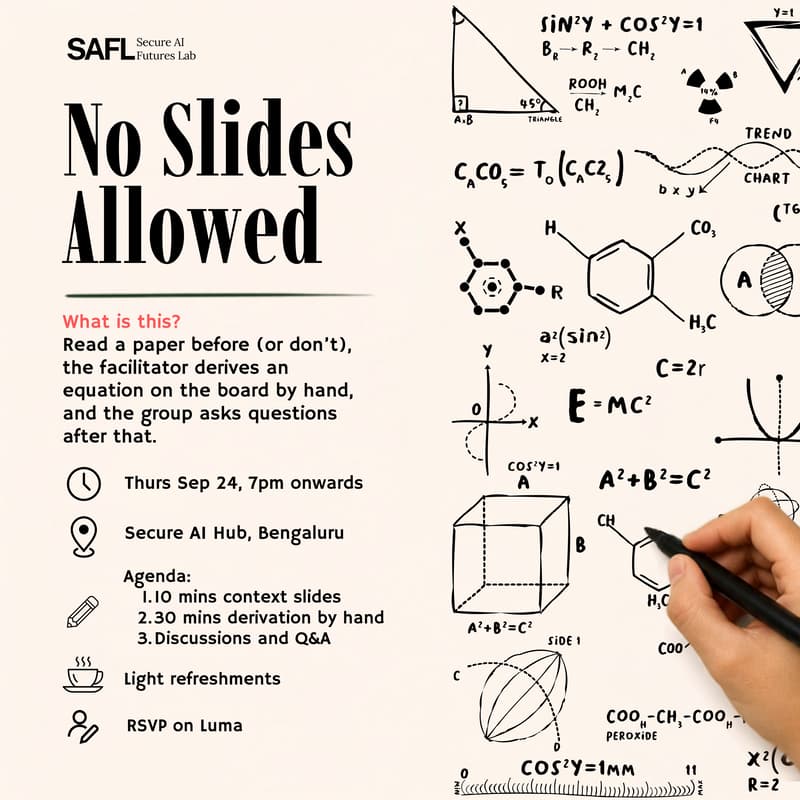Cover Image for No Slides Allowed - ML Paper Reading Session