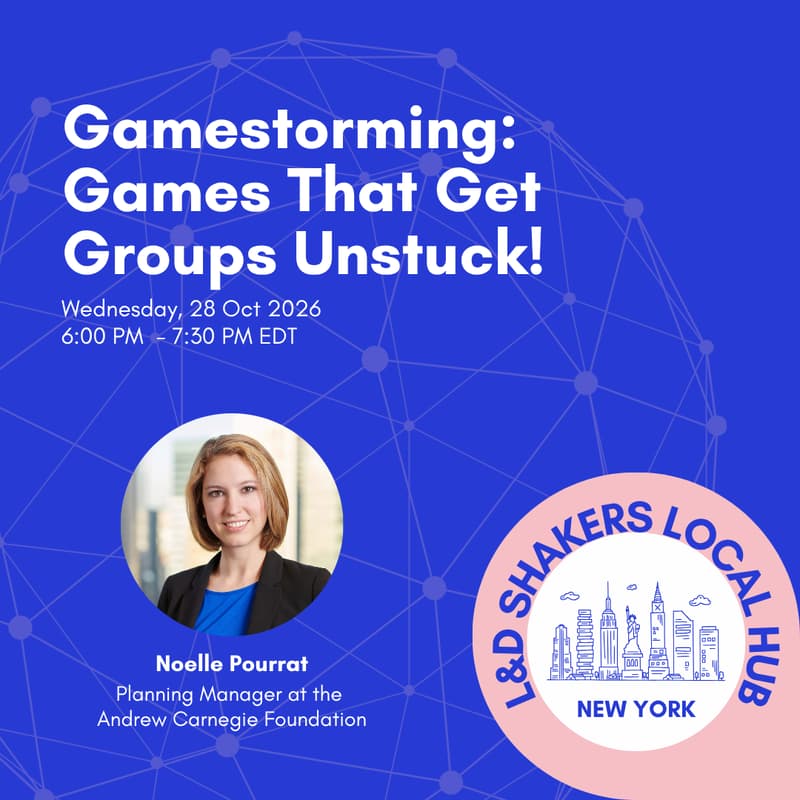 Cover Image for NYC Meet Up#25 - Gamestorming: Games That Get Groups Unstuck!