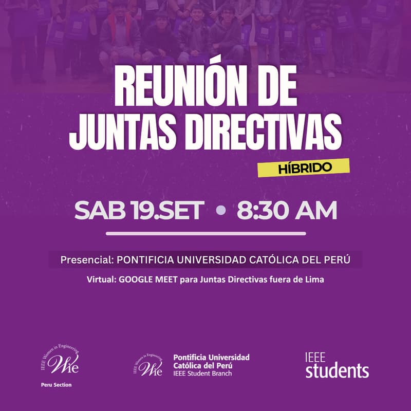 Cover Image for 2° Reunión de Juntas Directivas estudiantiles WIE