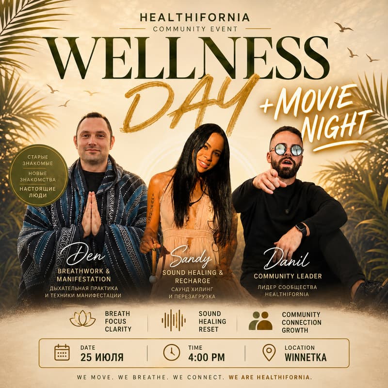 Cover Image for 🍿HealthyFornia Wellness Day + Movie Night