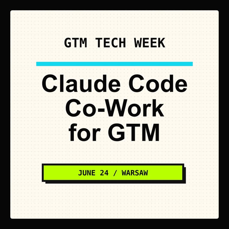 Cover Image for GTM Week: Claude Code / Co-Work for GTM - Workshop