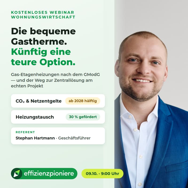 Cover Image for Gasheizungen werden durch das neue GModG deutlich teurer - Wie Baugenossenschaften nun mit Gas-Etagenheizungen umgehen sollte