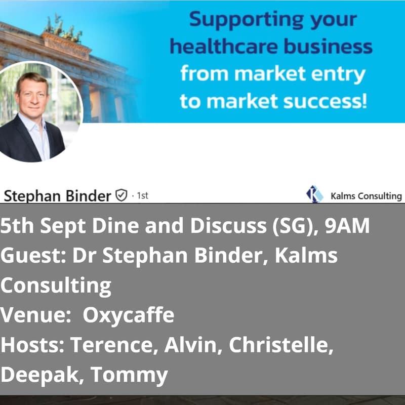 Cover Image for Sat Health & Bio Brews SG (Guest Speaker)