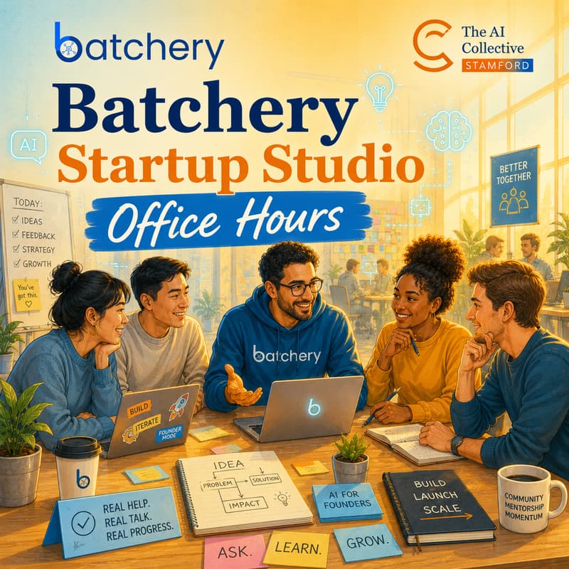 Cover Image for Batchery Startup Studio Office Hours (w/ The AI Collective)