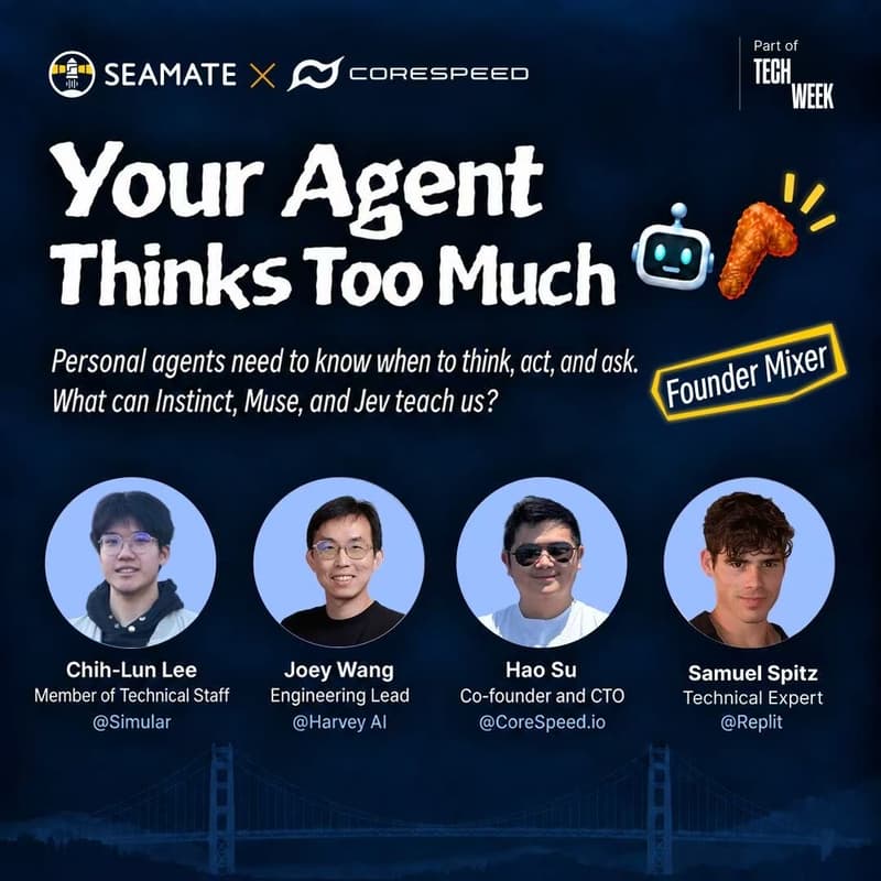 Cover Image for Your Agent Thinks Too Much 🤖🍗 | Crazy Thursday @ SF Tech Week