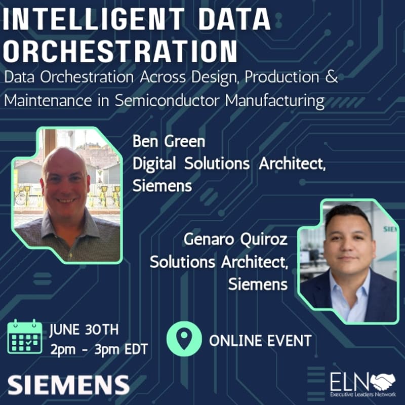 Cover Image for Webinar - Data Orchestration Across Design, Production, and Maintenance in Semiconductor Manufacturing