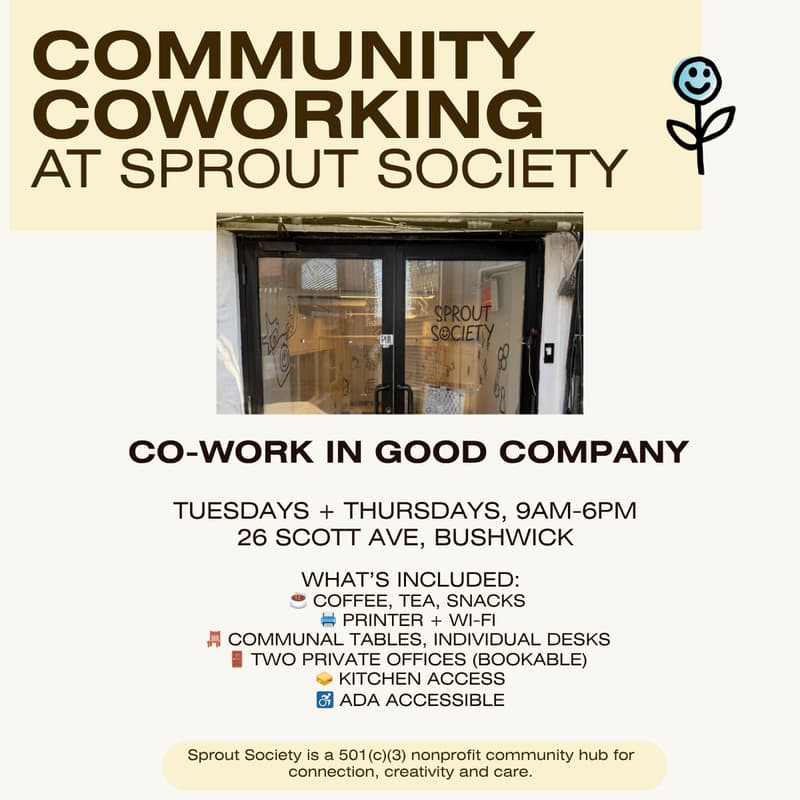 Cover Image for Community Coworking at Sprout Society