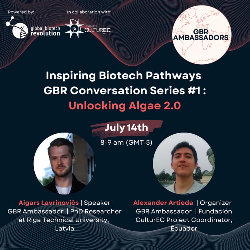 Cover Image for Inspiring Biotech Pathways GBR Conversation Series #1: Unlocking Algae 2.0