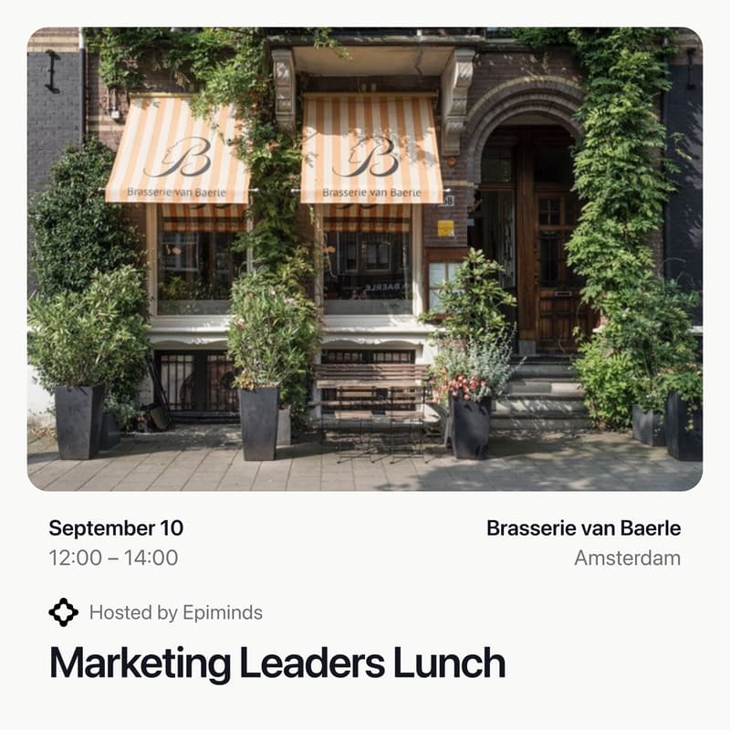 Cover Image for Marketing Leaders Lunch @ Brasserie Van Baerle
