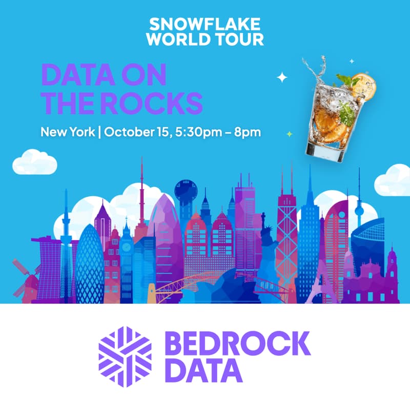 Cover Image for Data on the Rocks! A Snowflake World Tour Happy Hour (Oct. 15)