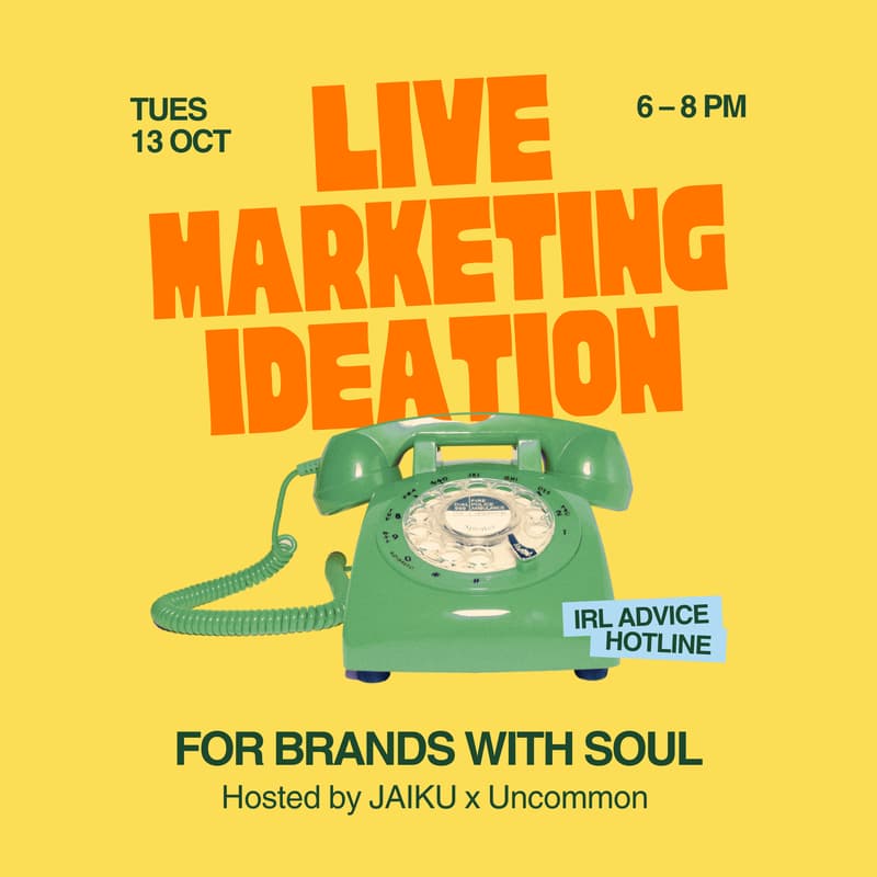 Cover Image for Live Marketing Ideation for Brands with Soul
