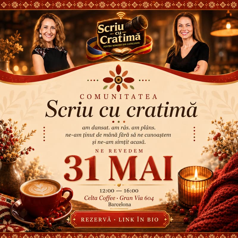 Cover Image for Aqui Acasă – Comunitatea «Scriu cu cratimă» se întâlnește pe 31 Mai