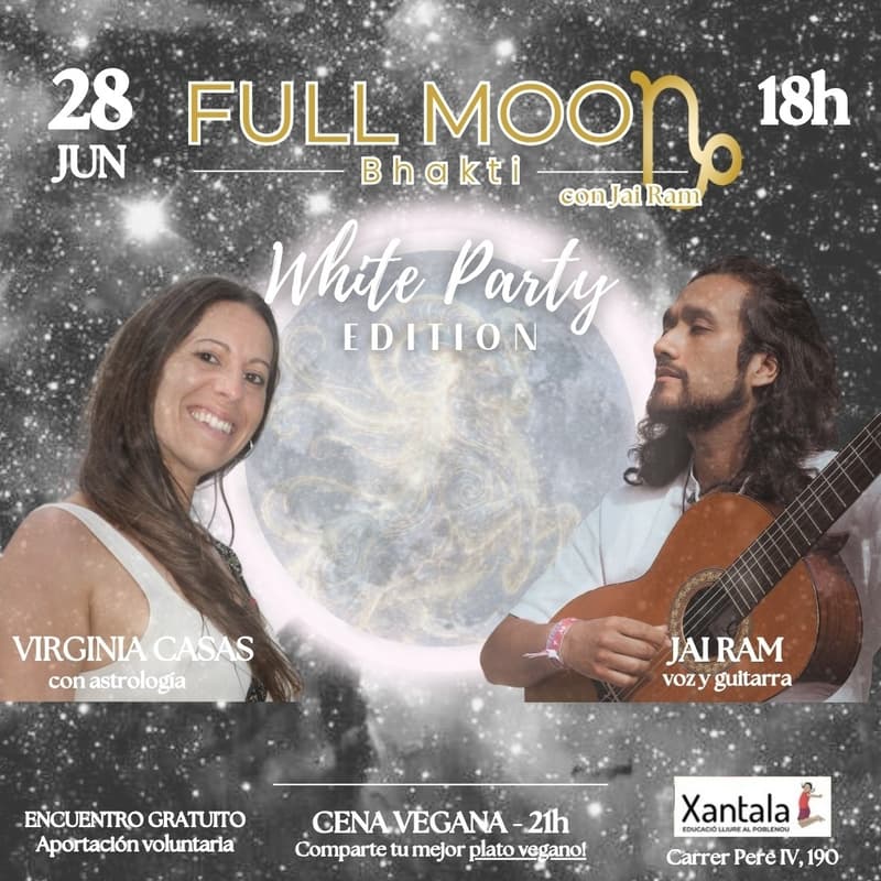 Cover Image for FULL MOON BHAKTI🌕✨🕉️❤️ en Capricornio♑ White Party Edition⚪