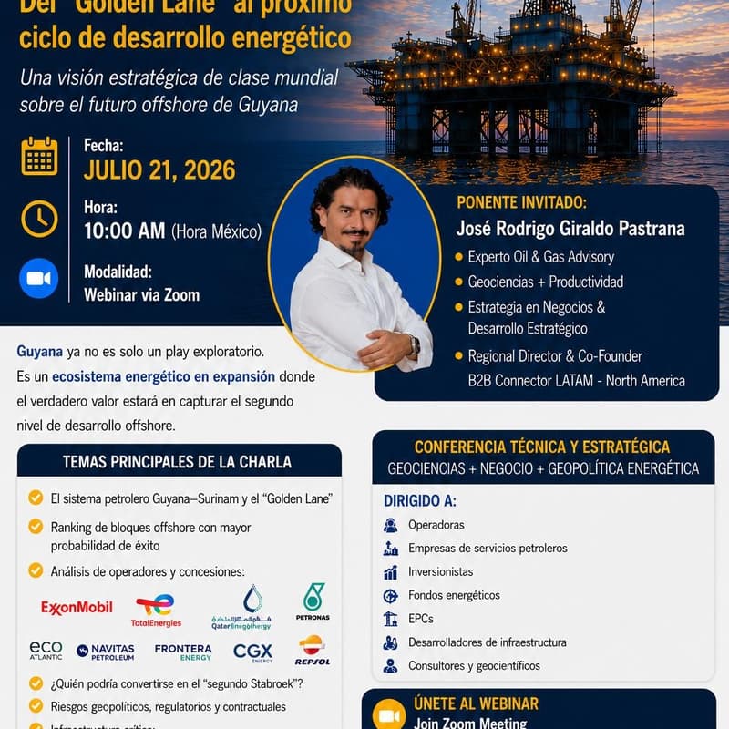 Cover Image for Guyana Offshore 2026: Del “Golden Lane” al próximo ciclo de desarrollo energético