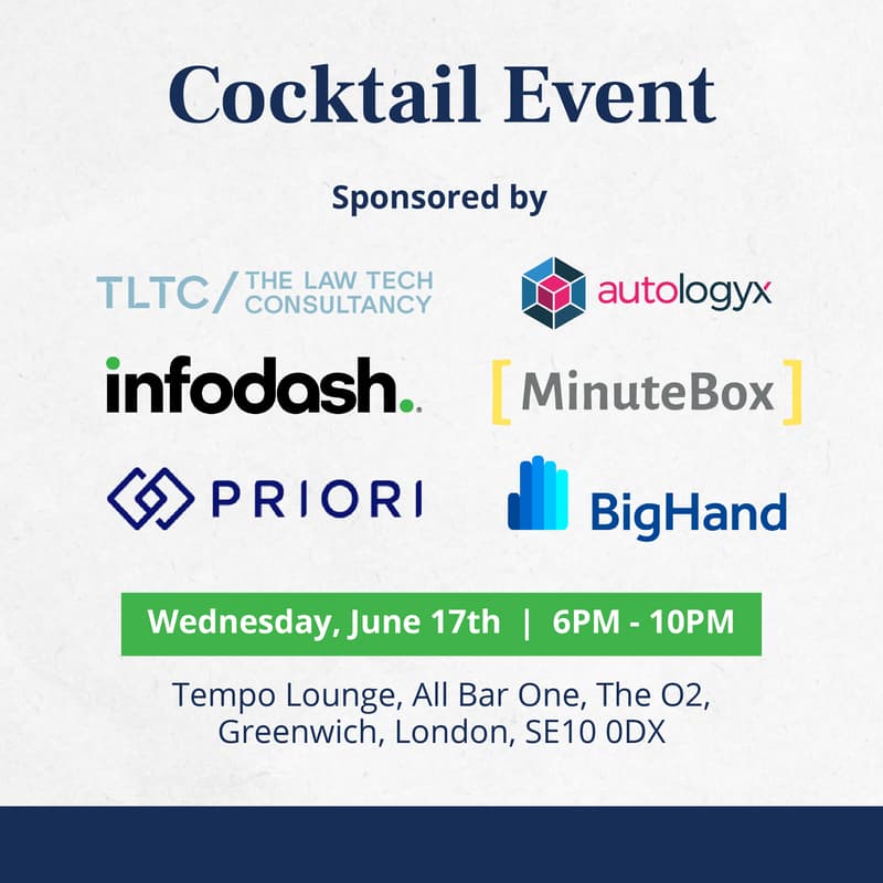 Cover Image for Legal Tech Talk - After hours drinks