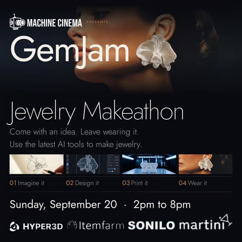 Cover Image for 💎GemJam: Use AI to Make & 3D Print Jewelry in One Night!