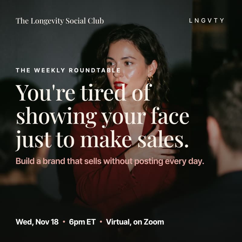Cover Image for Weekly Roundtable: You're tired of showing your face just to make sales.