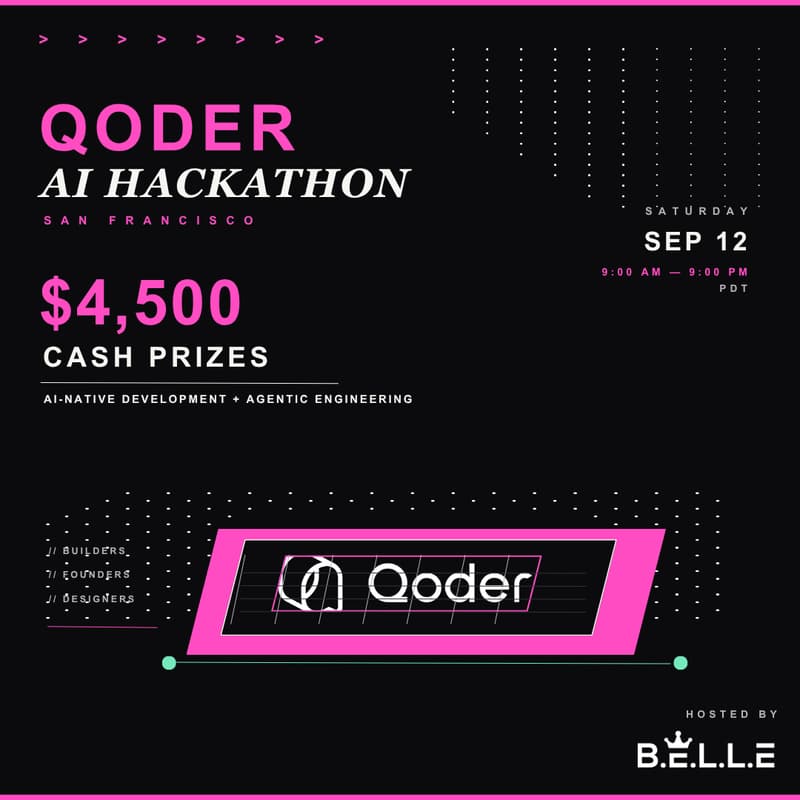 Cover Image for π₯ Qoder AI Hackathon with $4500 cash prizes