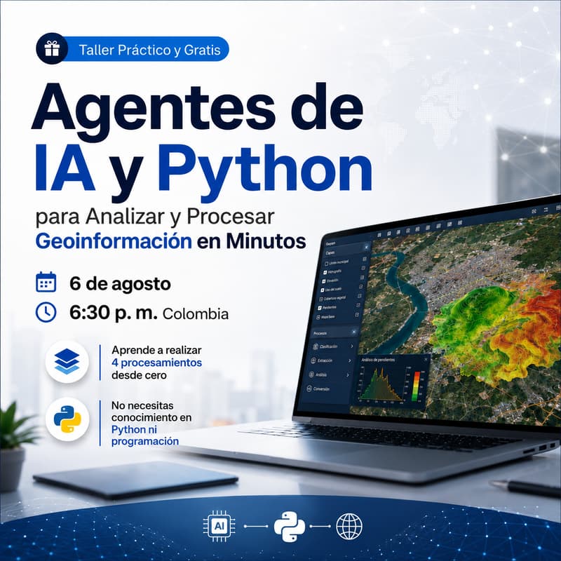Cover Image for Agentes de IA y Python para Analizar y Procesar Geoinformación - Gratis