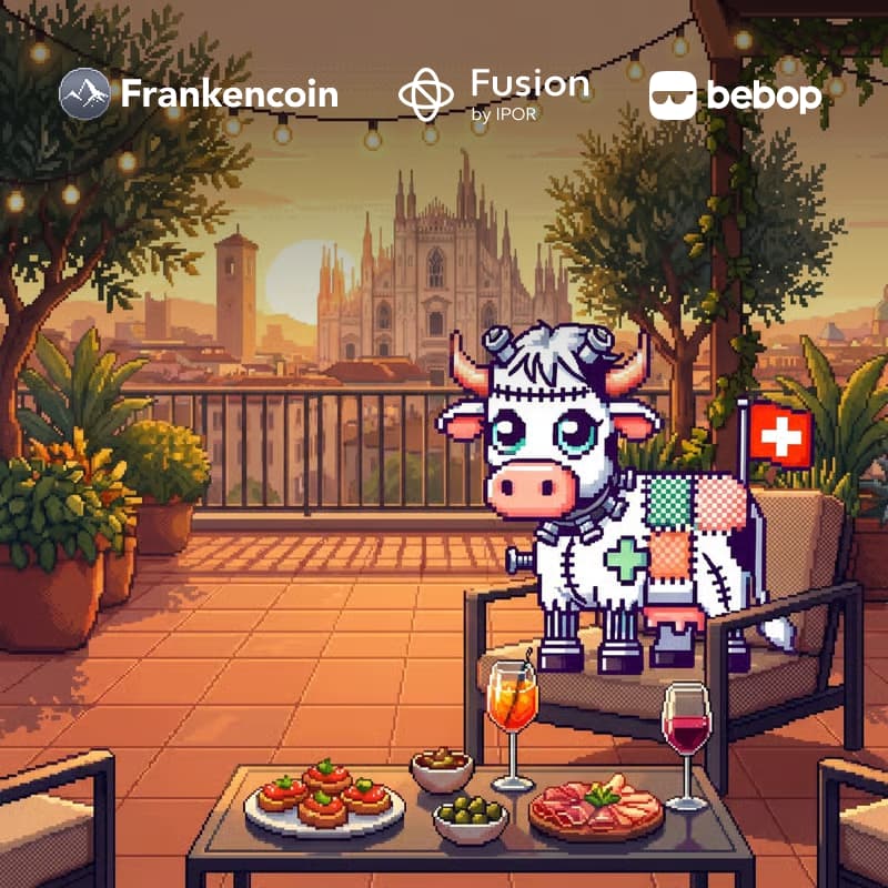 Cover Image for Frankencow Goes to Italy — Aperitivo with Bebop, IPOR Fusion & Frankencoin